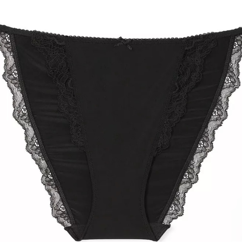 Victoria Secret DREAM ANGELS Smooth Adjustable String Bikini Panty XL Black